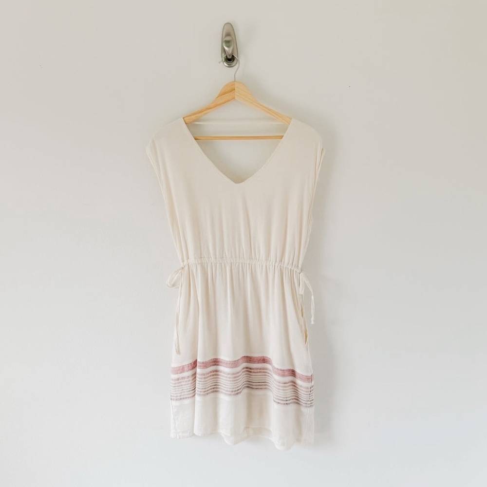 NWOT Universal Thread Cream and Pale Pink Detail Relaxed Fit Sundress Size Large - Picture 2 of 7